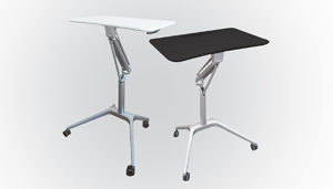 Pneumatic Height-Adjustable Bases and Laptop Carts